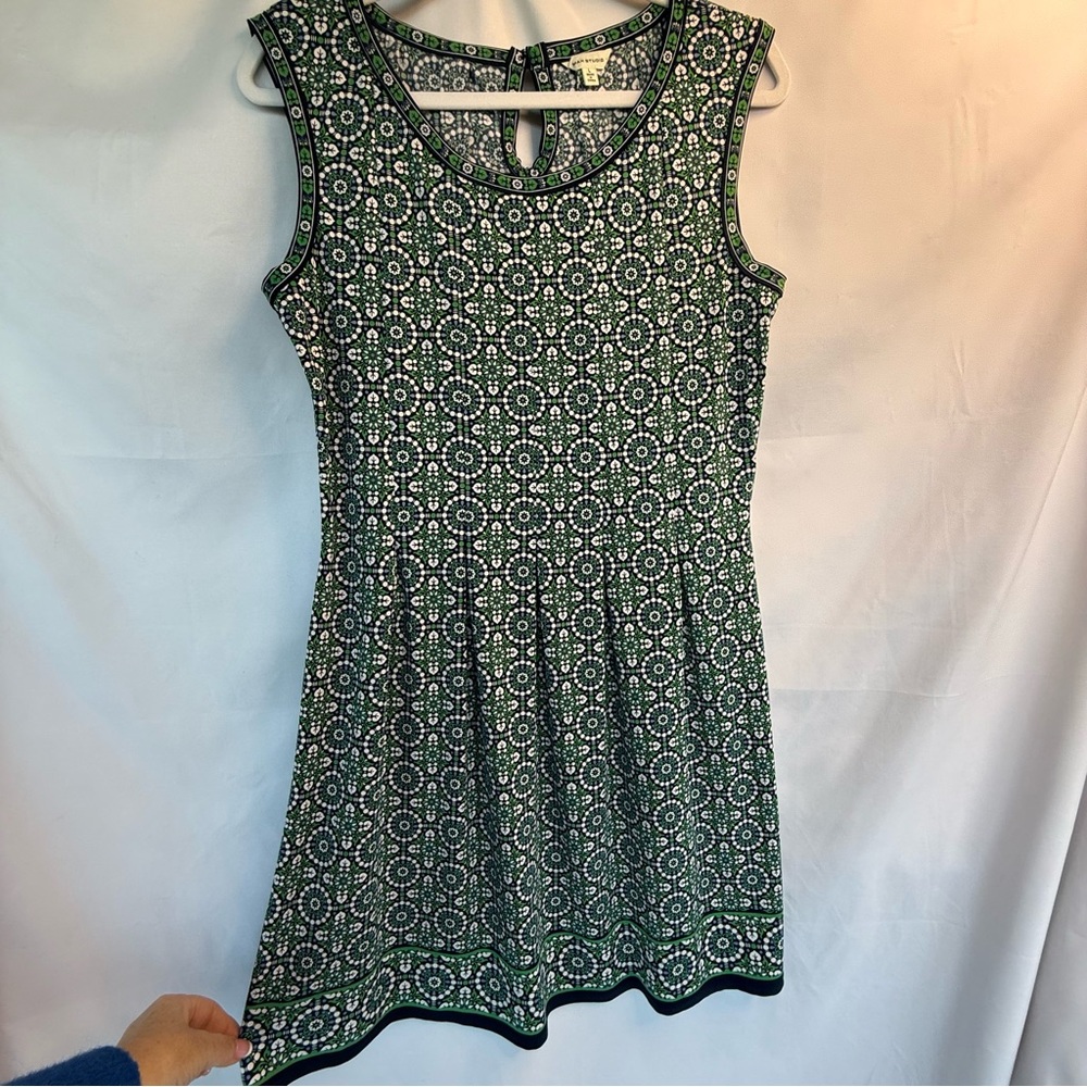 Max Studio Green And White Patterned Mini Dress - image 1